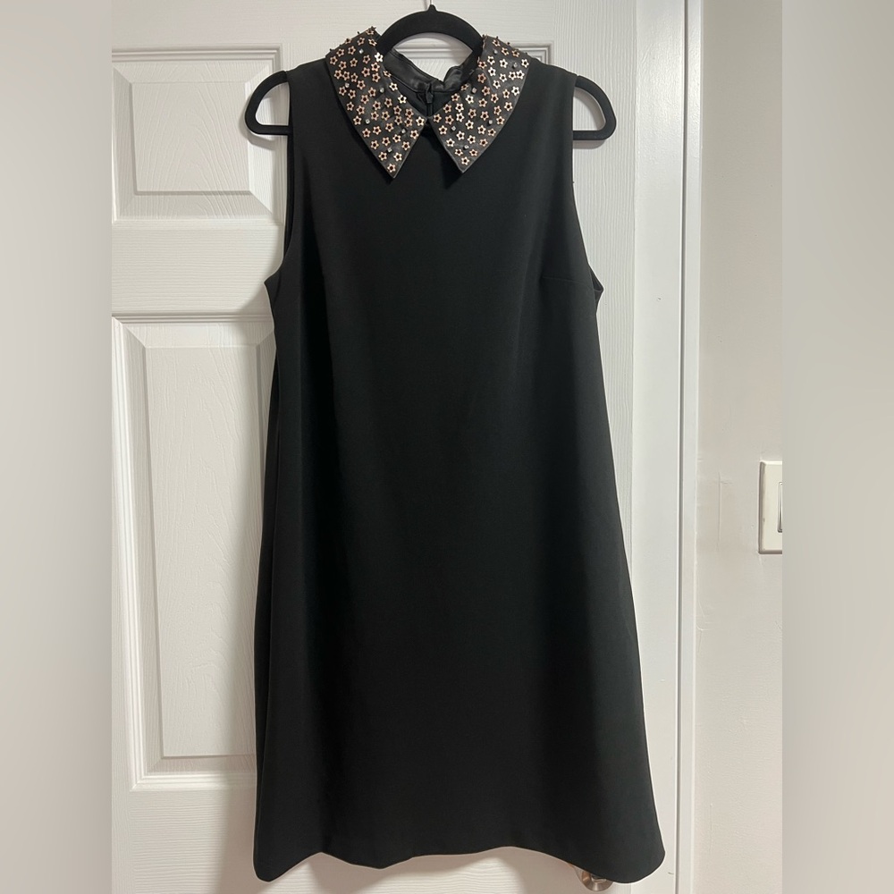 Betsey Johnson Black Dress with Embellished Collar
